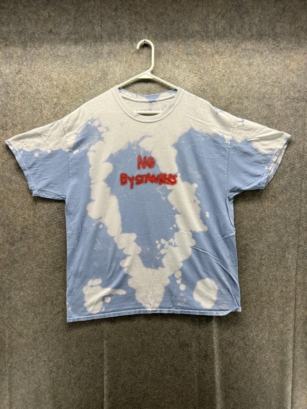 Astroworld Shirt Mens Large Blue No Bystanders Graphic Tee Tie Dye Streetwear